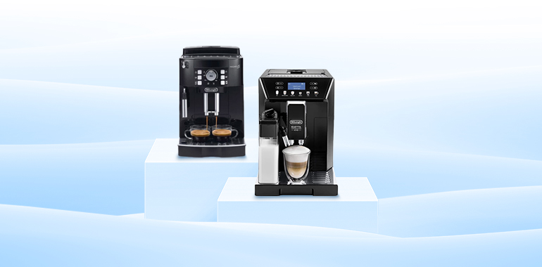 A wide range of different types of coffee machines